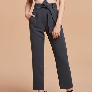Aritzia Wilfred Tie Front (Jallade) Pant Size 8 Dark Grey